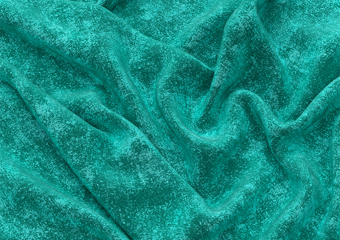 Caen Chenille, Aqua - Motorised Roman Blind - Image 4